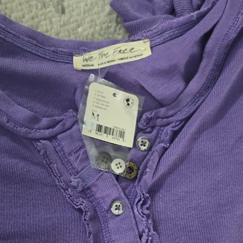 We The Free Lavender Button-Up Top - Picture 3 of 3